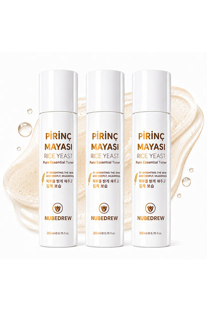 3 Adet Pirinç Mayası Tonik 200 ml Aydınlatıcı Beyazlatıcı Leke Karşıtı Nemlendirici Bakım Etkili
