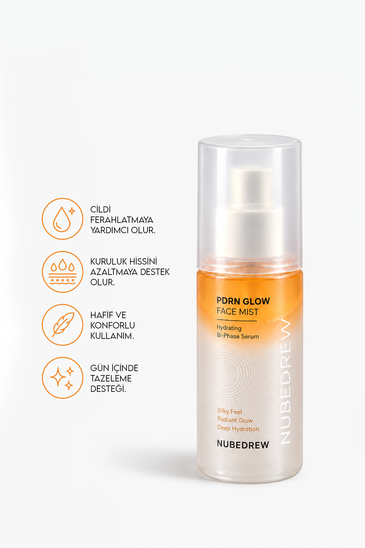 NUBEDREW PDRN Somon DNA Glow Face Mist Tonik 120 ml – Ceramide, Niacinamide ve Hyaluronik Asit İçeren Çift Fazlı Nemlendirici Yüz Spreyi