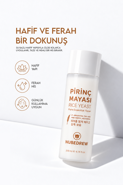 Pirinç Mayası Tonik 200 ml Aydınlatıcı Beyazlatıcı Leke Karşıtı Nemlendirici Bakım Etkili