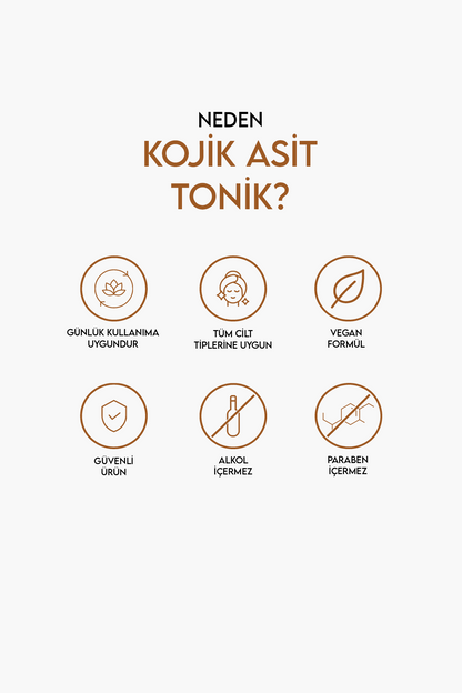 Kojik Asit Tonik 200 ML - Leke Karşıtı Aydınlatıcı Tonik, Cilt Tonu Eşitleyici ve Siyah Nokta Karşıtı Bakım