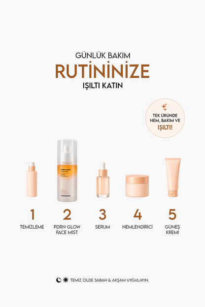 NUBEDREW PDRN Somon DNA Glow Face Mist Tonik 120 ml – Ceramide, Niacinamide ve Hyaluronik Asit İçeren Çift Fazlı Nemlendirici Yüz Spreyi