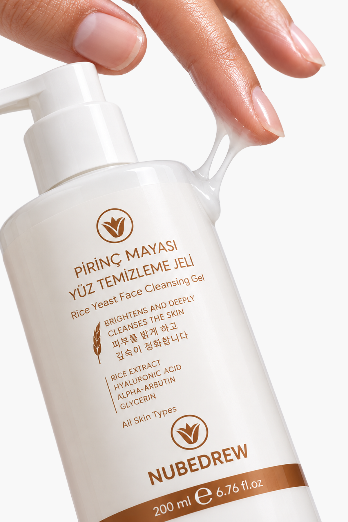 Pirinç Mayası Yüz Temizleme Jeli 200 ml Aydınlatıcı, Gözenek Sıkılaştırıcı, Nemlendirici