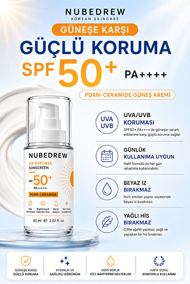 Günlük Cilt Bakım Seti SPF50+ PDRN Ceramide Güneş Kremi ve Kojik Asit Tonik Aydınlatıcı Nemlendirici Bakım Seti