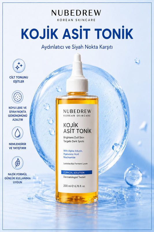 Kojik Asit Tonik 200 ML - Leke Karşıtı Aydınlatıcı Tonik, Cilt Tonu Eşitleyici ve Siyah Nokta Karşıtı Bakım