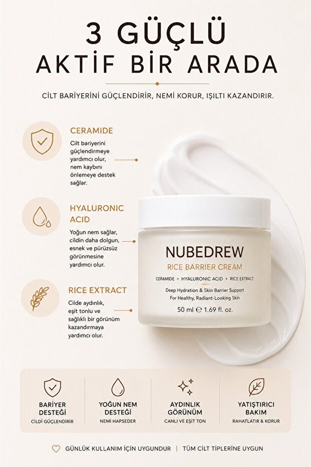 PDRN + Ceramide Premium Bakım Seti SPF50+ Güneş Kremi 60 ml & Rice Barrier Cream 50 ml