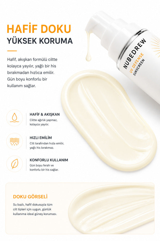 NUBEDREW PDRN Somon DNA & Ceramide SPF50+ PA++++ Güneş Kremi 60 ML  Beyaz İz Bırakmayan, Leke Karşıtı ve Cilt Bariyeri Destekleyici