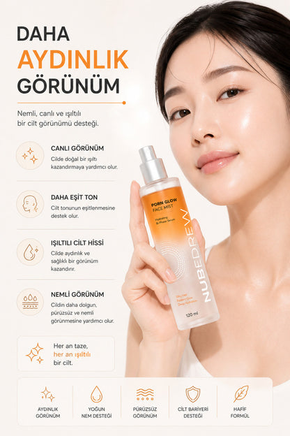 NUBEDREW PDRN Somon DNA Glow Face Mist Tonik 120 ml – Ceramide, Niacinamide ve Hyaluronik Asit İçeren Çift Fazlı Nemlendirici Yüz Spreyi