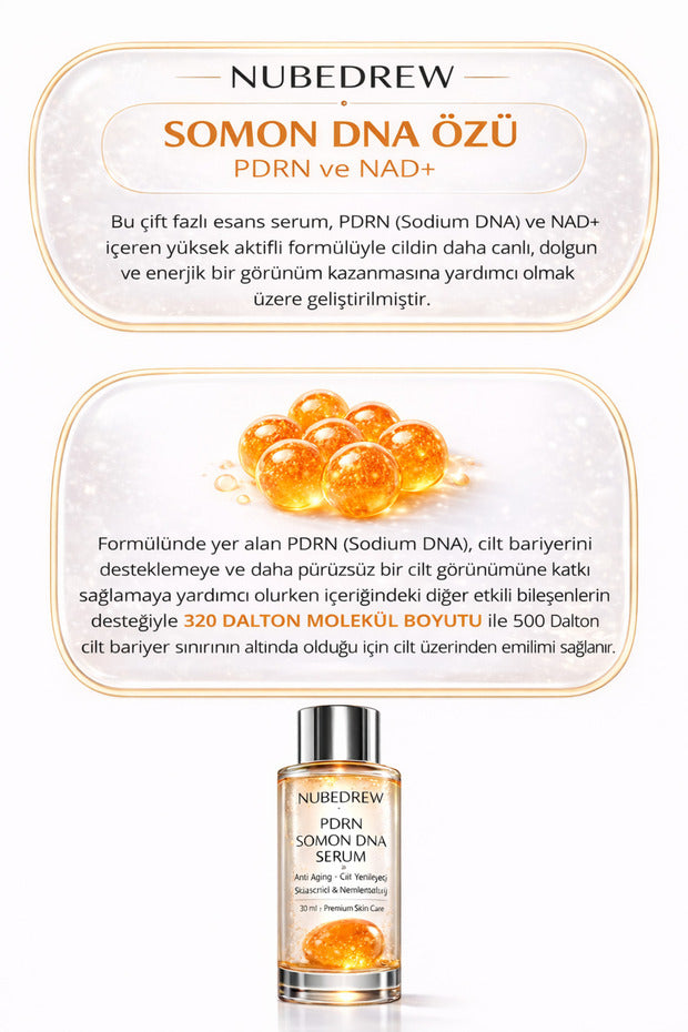 PDRN Somon DNA Serum 30 ml – Cilt Yenileyici, Sıkılaştırıcı & Lifting Etkili Anti Aging Serum