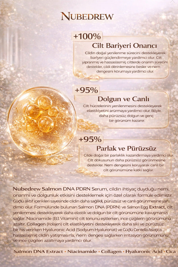 PDRN Somon DNA Serum 30 ml – Cilt Yenileyici, Sıkılaştırıcı & Lifting Etkili Anti Aging Serum