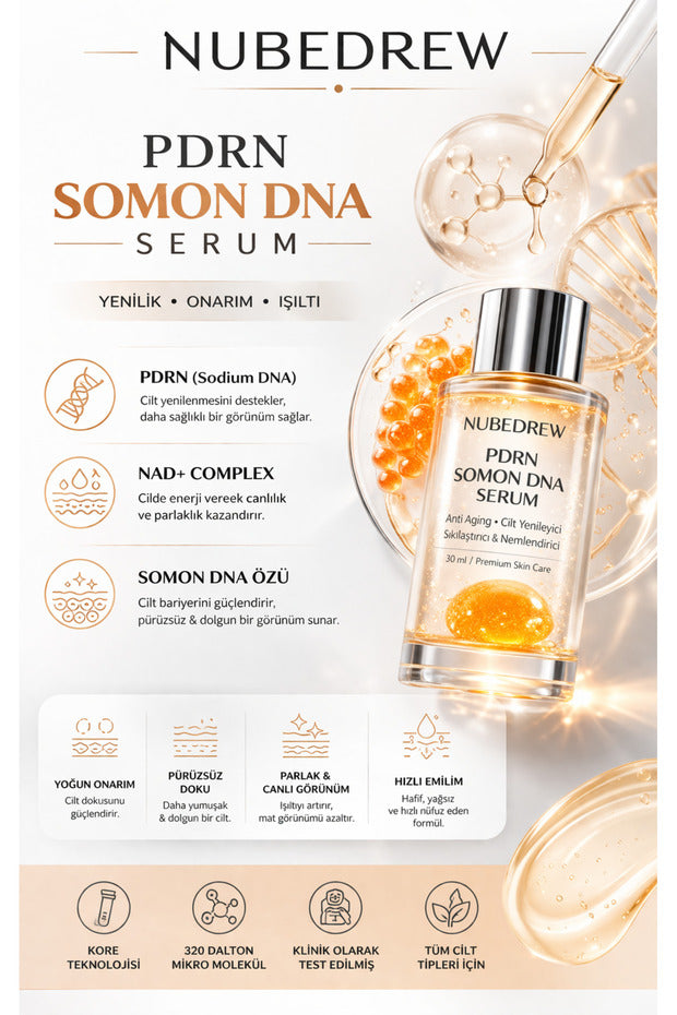 PDRN Somon DNA Serum 30 ml – Cilt Yenileyici, Sıkılaştırıcı & Lifting Etkili Anti Aging Serum
