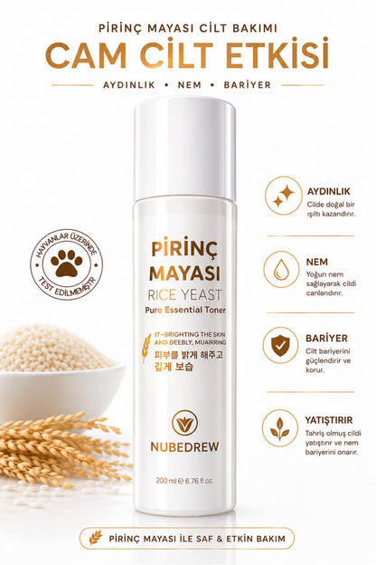 Pirinç Mayası Tonik 200 ml Aydınlatıcı Beyazlatıcı Leke Karşıtı Nemlendirici Bakım Etkili