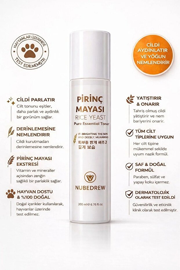 Pirinç Mayası Tonik + Serum 2'li Set Leke Karşıtı, Cilt Aydınlatıcı, Nemlendirici Bakım Rutini