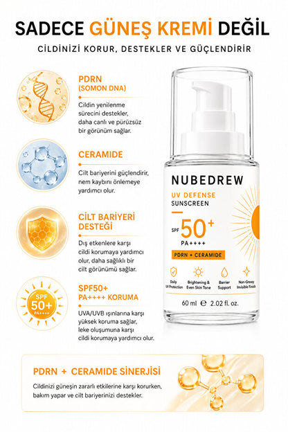 SPF50+ PA++++ Güneş Kremi 60 ML Yüz ve Vücut Kullanımına Uygun, Beyaz İz Bırakmayan Koruma