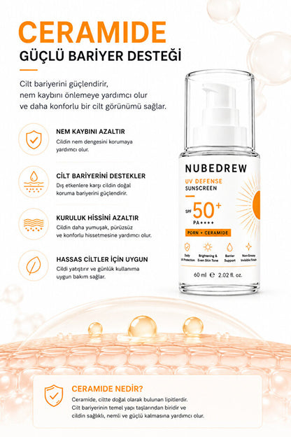 SPF50+ PA++++ Güneş Kremi 60 ML Yüz ve Vücut Kullanımına Uygun, Beyaz İz Bırakmayan Koruma